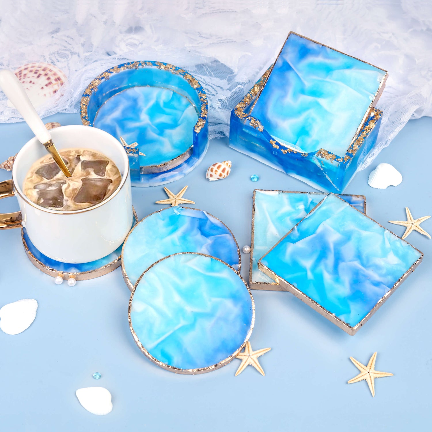 DIY Silicone Coaster Kit With Epoxy Resin And Geode Coasters Decorative  Resin Casting For Beginners Tray Mould For Crafts From Giftvinco13, $2.38