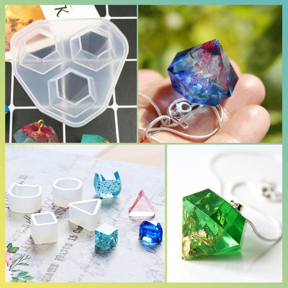Resin Jewelry Making Starter Kit Silicone Casting Mold Resin Kits for  Beginners with Molds and Resin