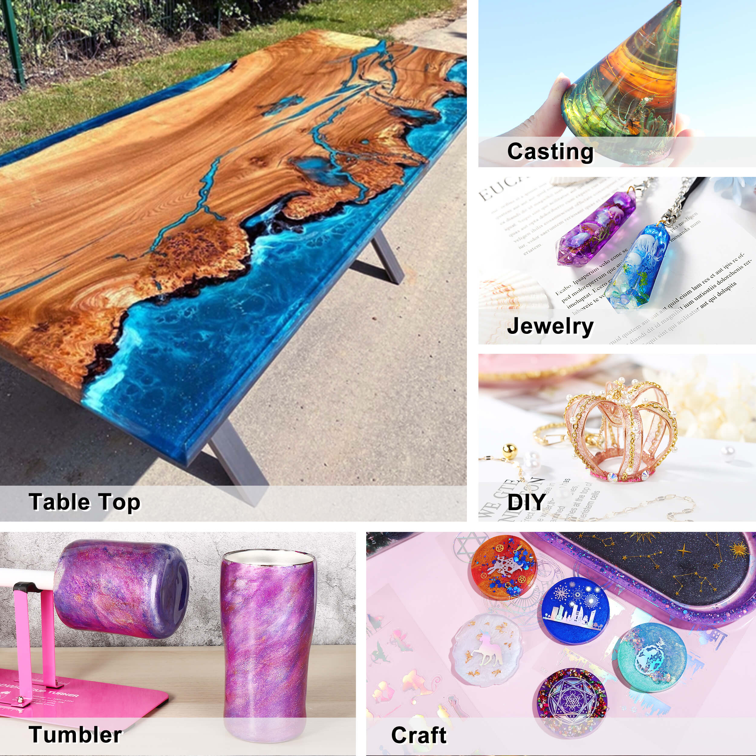 Let's Resin 1 Gallon Clear Epoxy Resin Kit, Bubble Free & Crystal Clear Epoxy Resin for Countertops, River Tables, Table Top, Coating, Casting